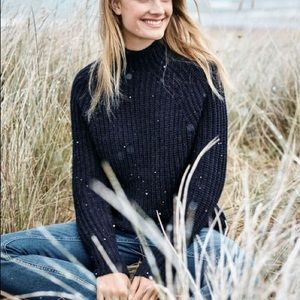 Boden Navy Turtleneck Sweater